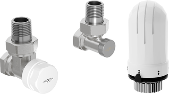 Mexen G03 sada termostatických ventilov uhlových, nikel - W913-012-938-01