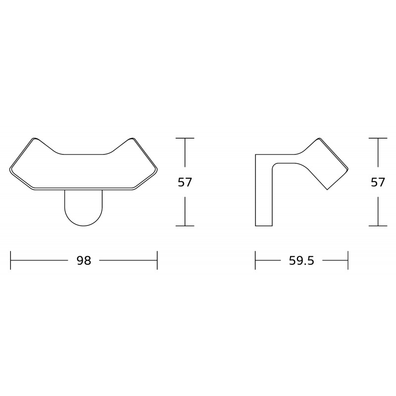 Mexen Lea dvojitý háčik na uterák, čierny - 7026035-70