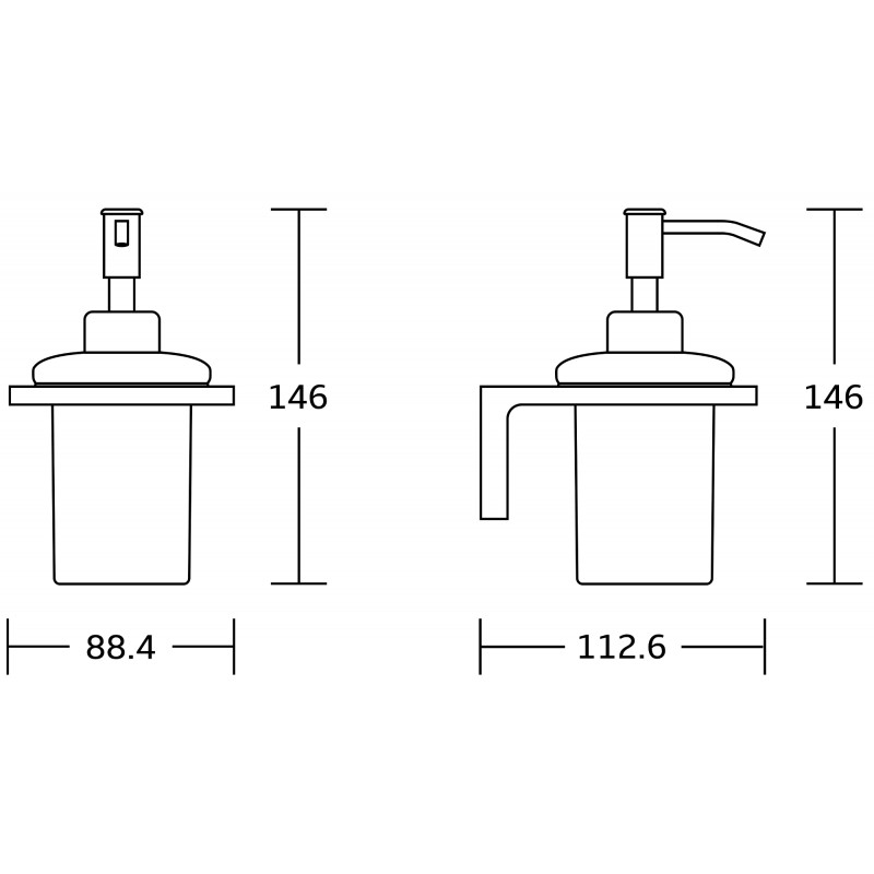Mexen Lea dávkovač na mydlo, čierny - 70260388-70