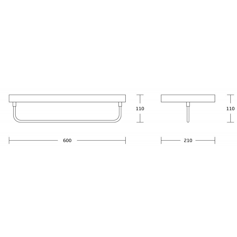 Mexen Pavo polička na uterák, chróm - 7030420-00