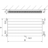 Mexen CCL21 Line doskový radiátor 900 x 1800 mm, stredné spodné pripojenie, 2861 W, antracit - W6C21L-090-180-66