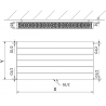 Mexen Line CCL22 radiátor panelový 600 x 400 mm, dolní středové připojení, 633 W, antracit - W6C22L-060-040-66