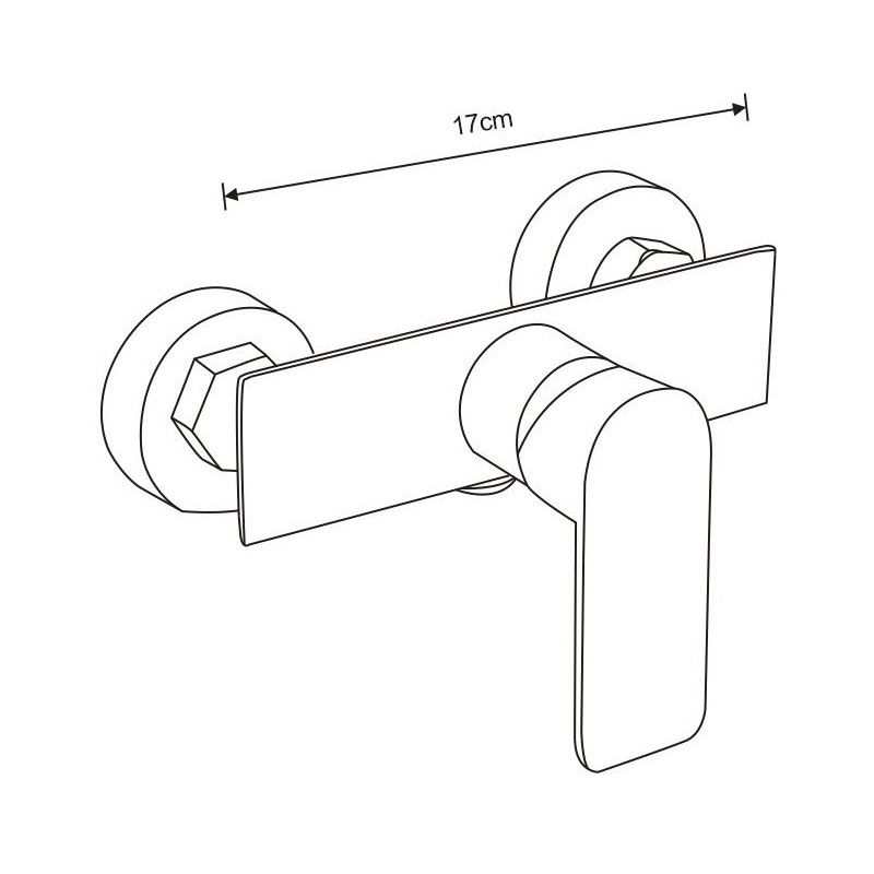 Mexen Alfa sprchová batéria, biela/chrom - 745740-02