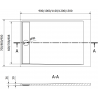 Mexen Amon brodzik prostokĺtnt SMC 100 x 70 cm, biely - 4F107010