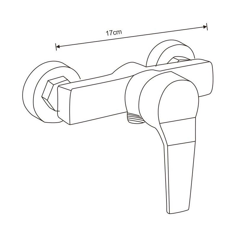 Mexen Caro sprchová batéria, čierna - 746640-70