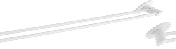 Mexen Remo dvojitý vešiak na uterák, biely - 7050725-20