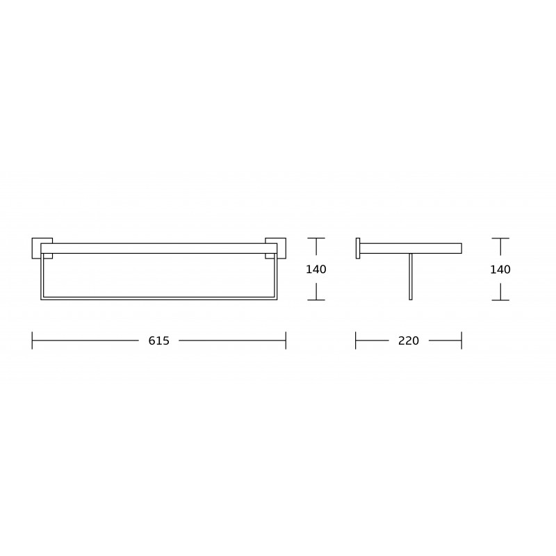 Mexen Vox polica na uterák, čierna - 707020-70