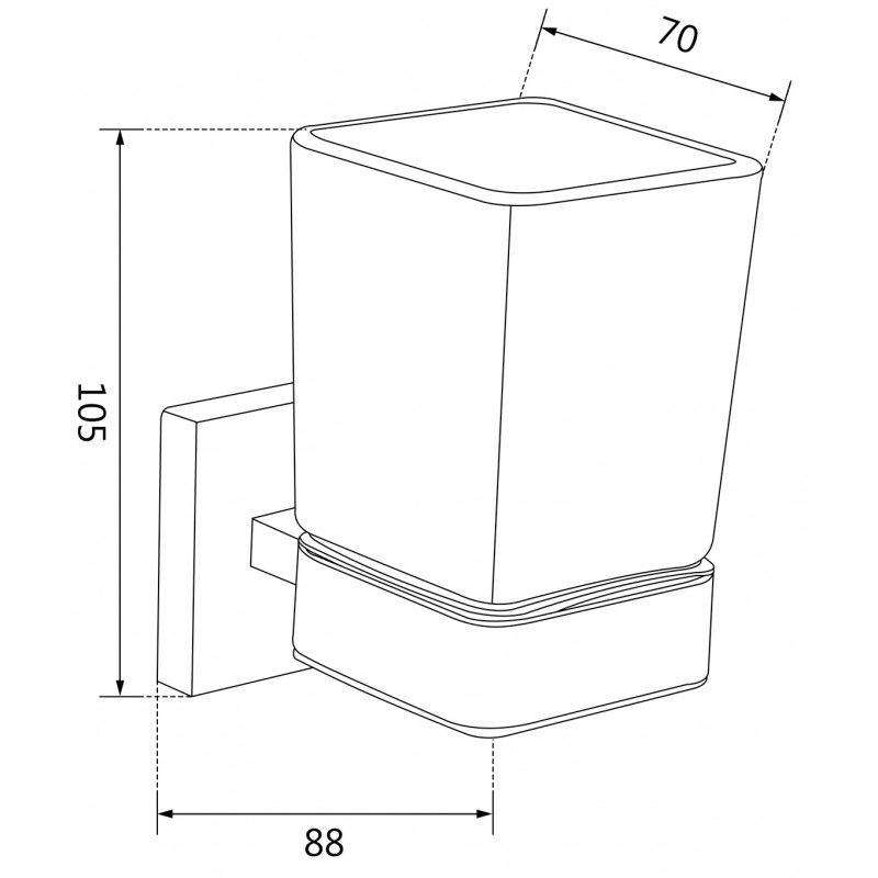 Mexen Vox pohár na kefky, zlatý - 707038-55