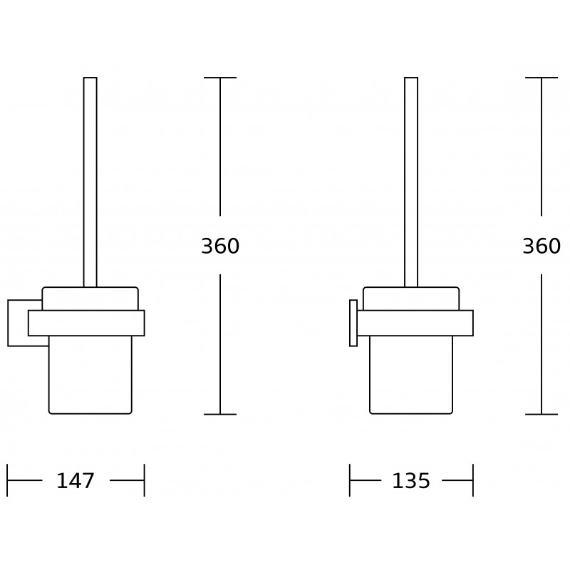 Mexen Vox WC kefa, chróm - 707050-00