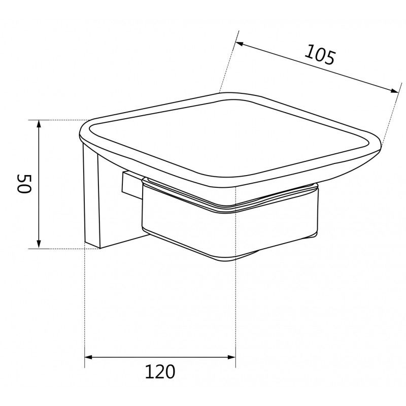 Mexen Vox mydelnička, chróm - 707039-00