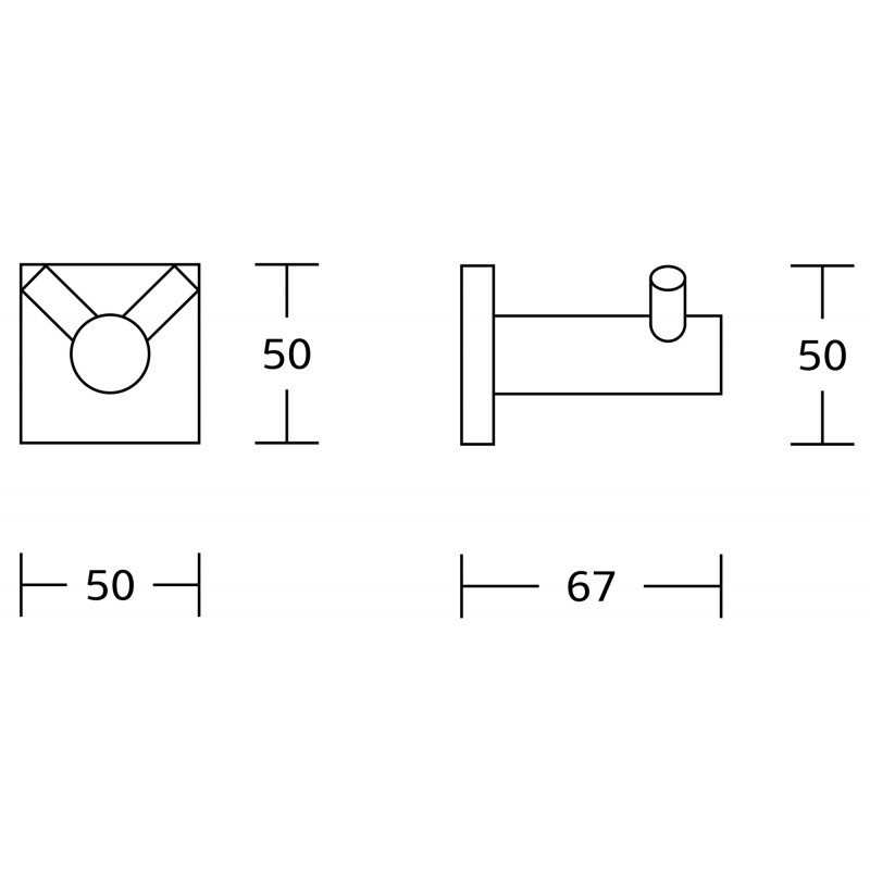 Mexen dvojitý háčik na uteráky, zlatý - 7081835-50