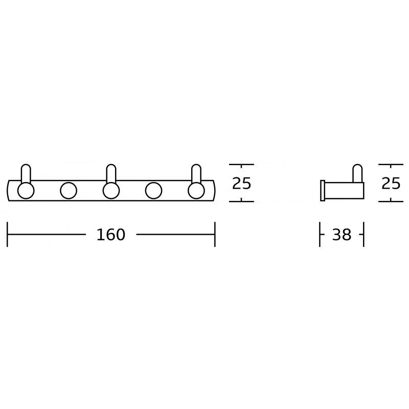 Mexen trojitý háčik na uterák, čierny - 709163-70