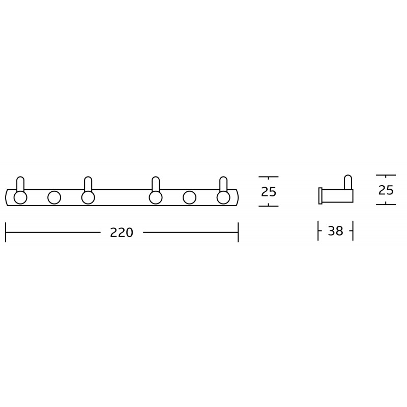 Mexen štvoritý háčik na uterák, čierny - 709164-70