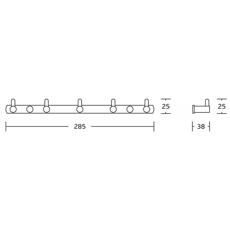 Mexen háčik na uterák s piatimi držiakmi, čierny - 709165-70
