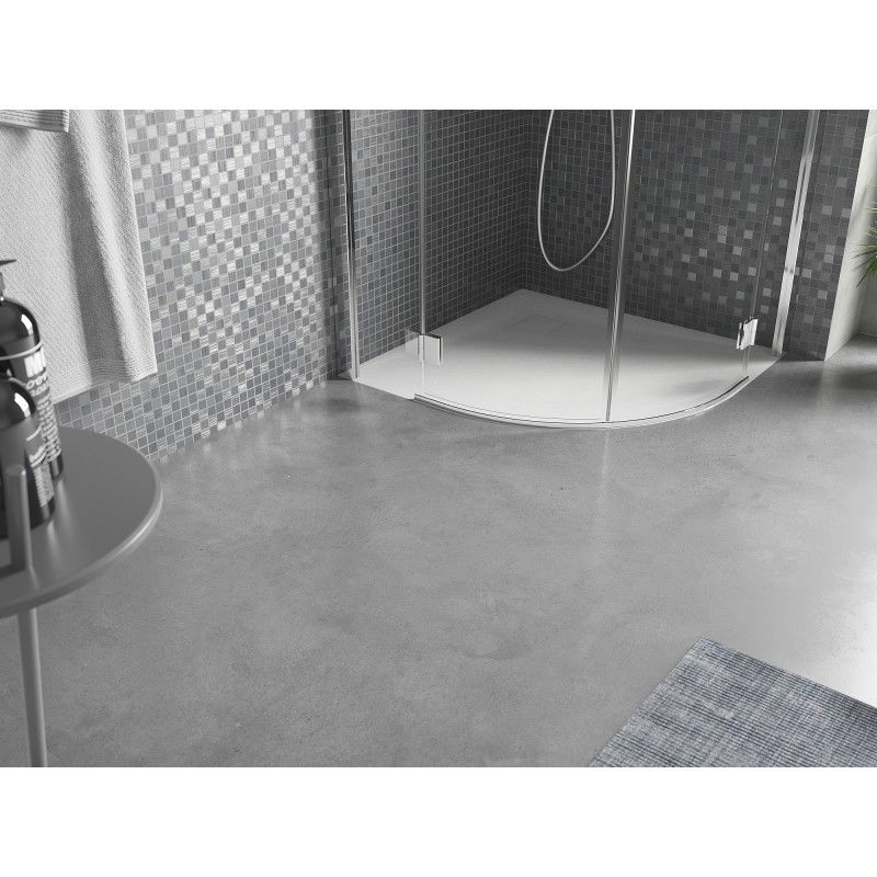 Mexen Bert polkruhový sprchový kút SMC 80 x 80 cm, biely - 4KR108080