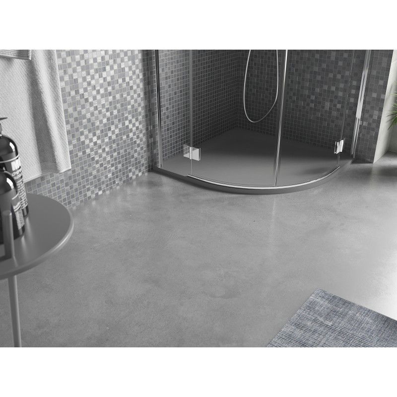 Mexen Bert polkruhový sprchový kút SMC 80 x 80 cm, šedý - 4KR618080