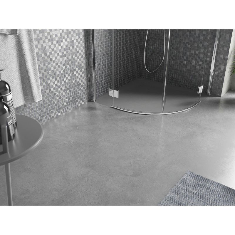 Mexen Bert polkruhový sprchový kút SMC 90 x 90 cm, sivý - 4KR619090