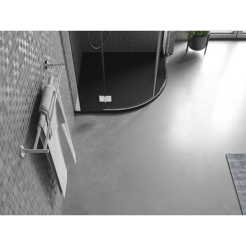 Mexen Bert polkruhový sprchový kút SMC 80 x 80 cm, čierny - 4KR708080