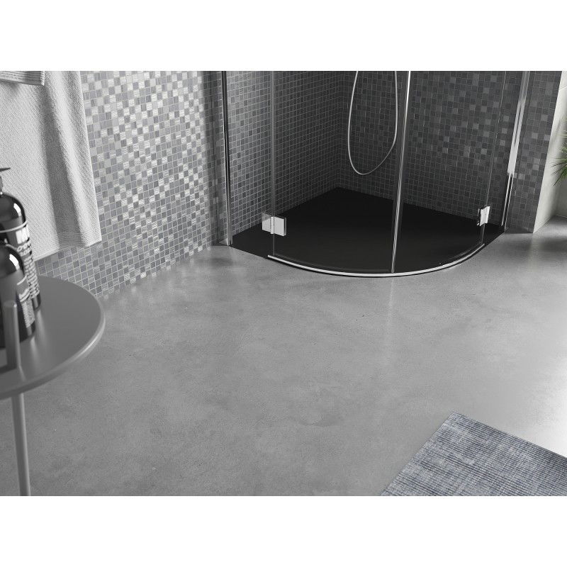 Mexen Bert polkruhový sprchový kút SMC 80 x 80 cm, čierny - 4KR708080