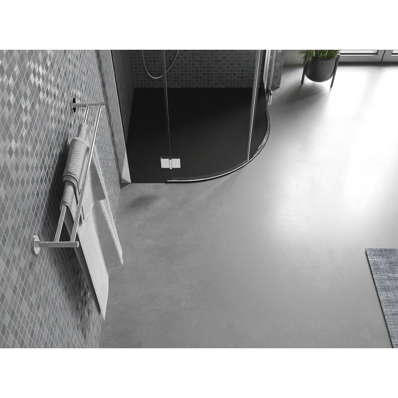 Mexen Bert polkruhový sprchový kút SMC 90 x 90 cm, čierny - 4KR709090