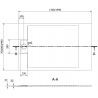 Mexen Otto sprchový žľab obdĺžnikový SMC 130 x 90 cm, čierny - 4N709013