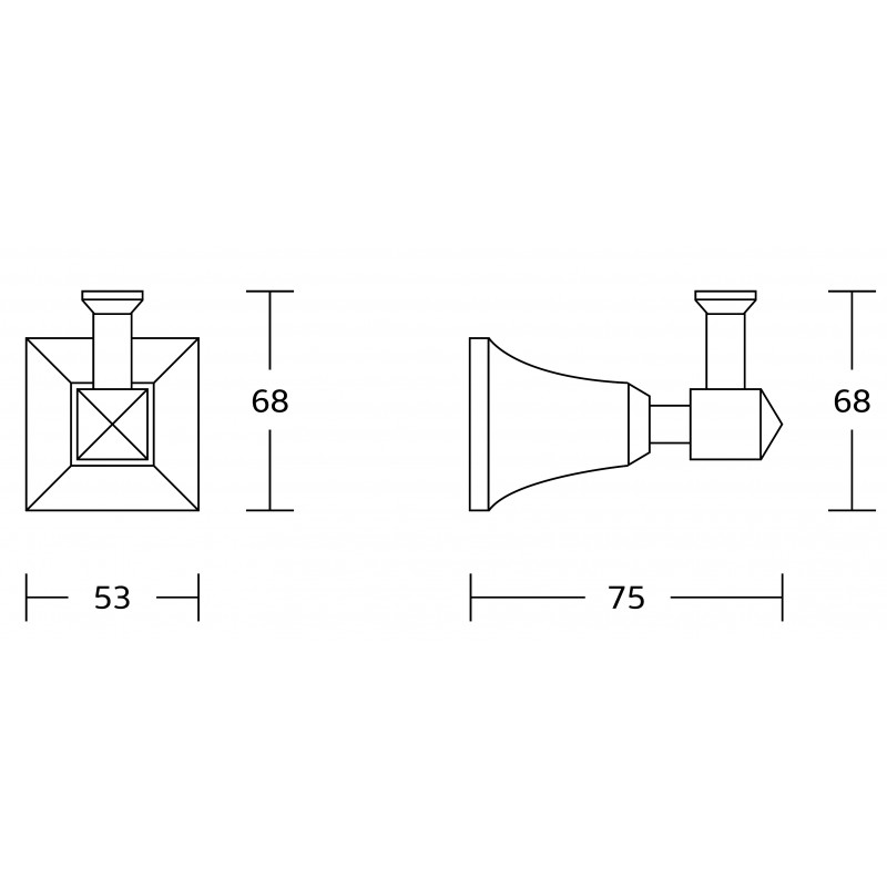 Mexen Dalia háčik na uterák, čierny - 7017335-70