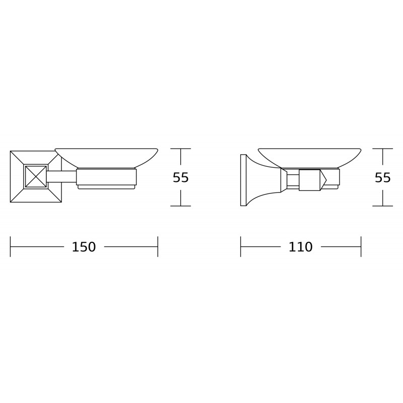 Mexen Dalia mydelnička, chróm - 7017339-00