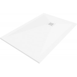 Mexen Stone+ rectangular composite shower tray 80 x 70 cm, white, white cover - 44107080-W