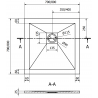 Mexen Stone+ sprchová vanička kompozitná štvorcová 80 x 80 cm, biela, krytka biela - 44108080-W