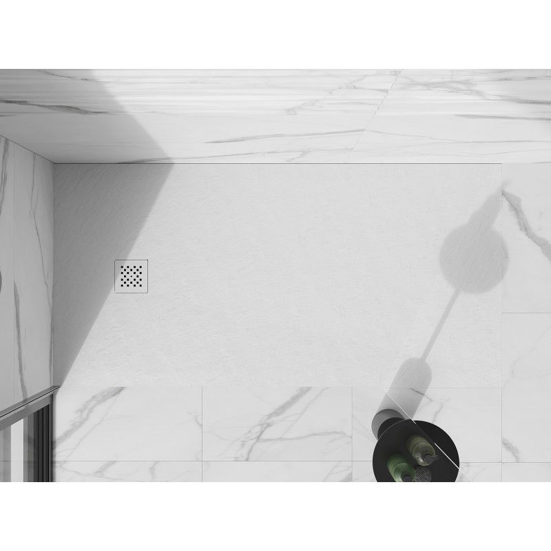 Mexen Stone+ kompozitová obdĺžniková vanička 200 x 90 cm, biela, kryt biely - 44109020-W