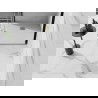 Mexen Stone+ štvorcový kompozitný sprchový žľab 80 x 80 cm, biely, zlatý kryt - 44108080-G