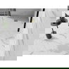 Mexen Stone+ štvorcový kompozitný sprchový žľab 80 x 80 cm, biely, zlatý kryt - 44108080-G