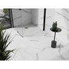 Mexen Stone+ štvorcová kompozitná sprchová vanička 70 x 70 cm, biela, zlatý kryt - 44107070-G