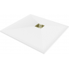 Mexen Stone+ kompozitový štvorcový sprchový kút 70 x 70 cm, biely, zlatý kryt - 44107070-G