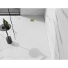Mexen Stone+ obdĺžniková kompozitná sprchová vanička 180 x 90 cm, biela, krytka zlatá - 44109018-G