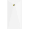 Mexen Stone+ kompozytový obklad obdélníkový 180 x 90 cm, bílý, zlatý kryt - 44109018-G