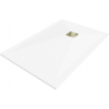 Mexen Stone+ rektangulárny kompozitový sprchový kút 110 x 80 cm, biely, krytka zlatá - 44108011-G