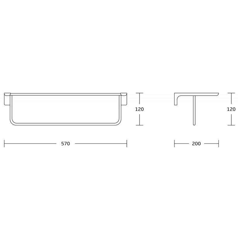 Mexen Lea polica na uteráky, čierna - 7026020-70