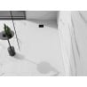 Mexen Stone+ obdĺžniková kompozitná sprchová vanička 180 x 90 cm, biela, čierna krytka - 44109018-B