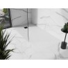 Mexen Stone+ obdĺžnikový kompozitný sprchový kút 180 x 80 cm, biely, čierny kryt - 44108018-B