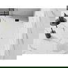 Mexen Stone+ kompozitový obdélníkový sprchový kout 130 x 80 cm, bílý, černý kryt - 44108013-B