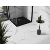 Mexen Stone+ kompozitný štvorcový sprchový kút 80 x 80 cm, čierny, krytka v zlatej farbe - 44708080-G