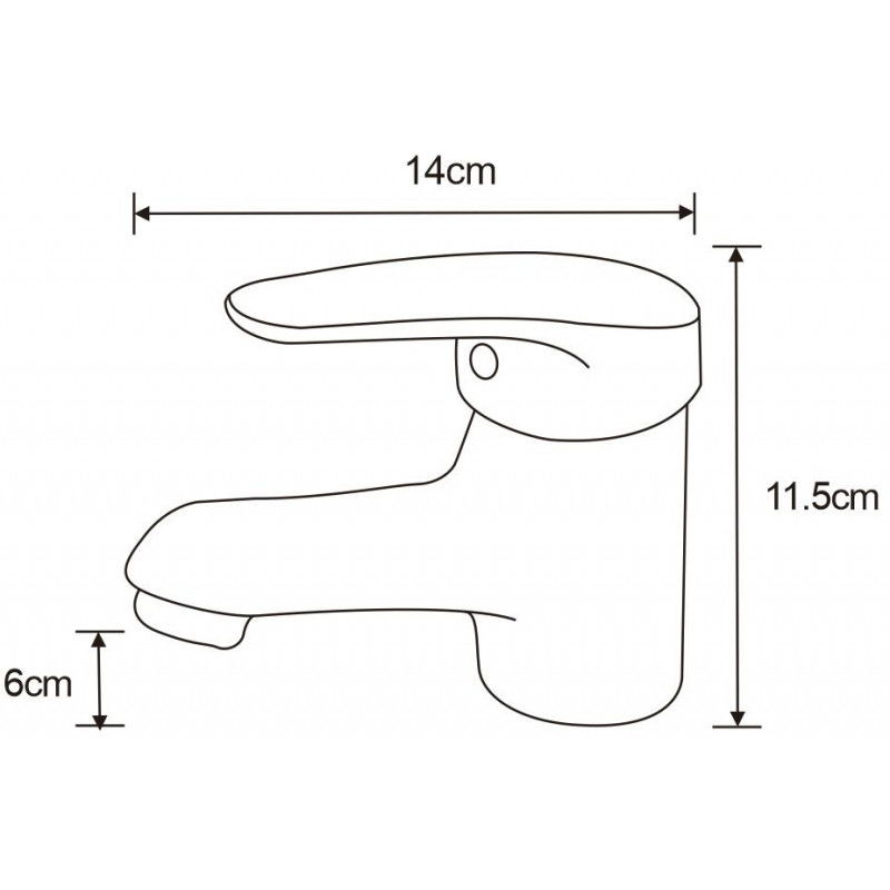 Mexen Erica batéria umývadlová, čierna - 746400-70