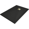 Mexen Stone+ kompozitná obdĺžniková vanička 80 x 70 cm, čierna, zlatá krytka - 44707080-G