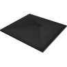 Mexen Stone+ kompozitná štvorcová sprchová vanička 80 x 80 cm, čierna, čierny kryt - 44708080-B