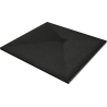 Mexen Stone+ kompozitová štvorcová sprchová vanička 80 x 80 cm, čierna, krytka čierna - 44708080-B