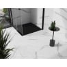 Mexen Stone+ kompozitová sprchová vanička štvorcová 100 x 100 cm, čierna, kryt čierny - 44701010-B