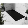 Mexen Stone+ kompozitová obdĺžniková sprchová vanička 200 x 90 cm, čierna, čierna krytka - 44709020-B