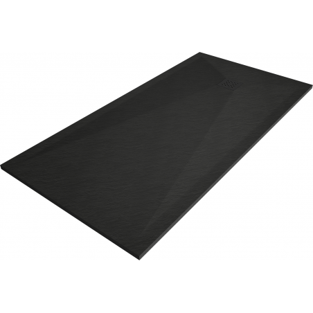 Mexen Stone+ kompozitový obdlžník 180 x 70 cm, čierny, čierny kryt - 44707018-B