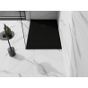 Mexen Stone+ kompozitová štvorcová sprchová vanička 130 x 90 cm, čierna, kryt čierny - 44709013-B